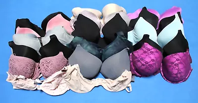 Victoria Secret N PINK Lined Bundle Damaged Bra Lot Of 17 Size 38DD #GG233 • $38.99