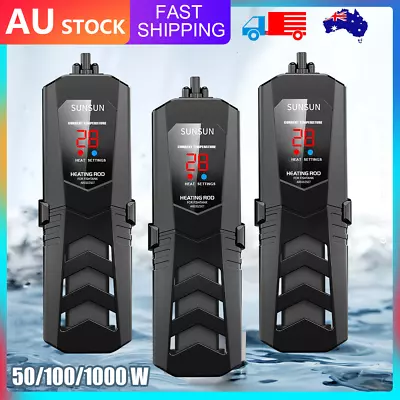 Mini PTC Aquarium Submersible Heater Fish Tank LED Auto Thermostat 100W-1000W AU • $30.10