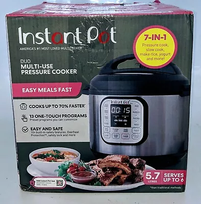 Instant Pot Duo 60 5.7 Litres Multi Use Electronic Pressure Cooker 7 In 1 • £34.99