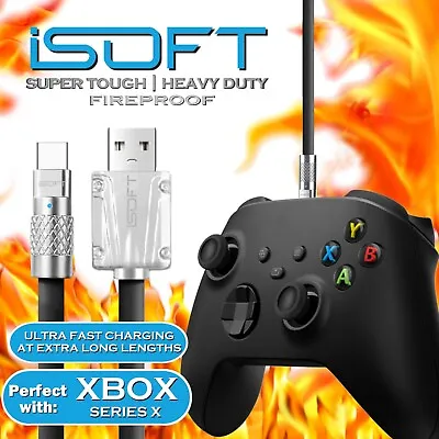 Long USB Play And Charge Charging Cable For XBOX Series X Controller • £8.99