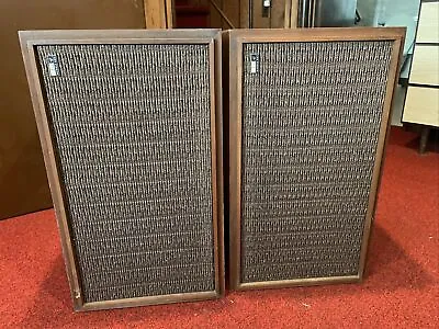 $43 • Buy Vintage Fisher XP7 3 Way Speakers- Real Walnut Cabinets 12  Woofers Solid Wood