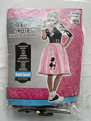 Sock Hop Sweetie 1950s Vintage Poodle Skirt Adult Small 4 Piece Costume Amscan • $22