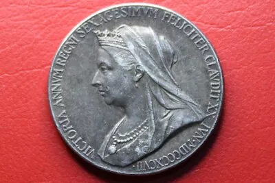 1897 Coronation 60 Year Jubilee Sterling Silver  Medal Queen Victoria #dsp19 • $35.88