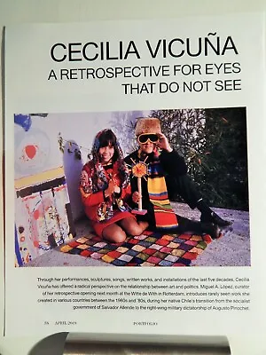 Cecilia Vicuna  Art Piece Vtg Orig  2019 Advertisement • $17.24