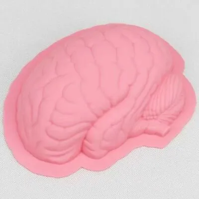 Silicone Cake Mold 3D Brain Shape Pudding Mould DIY Baking Pan Halloween • $19.95
