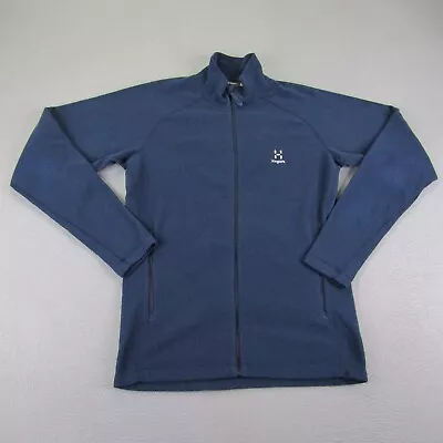 Haglofs Jacket Mens Medium Blue Fleece Pollux Zip Up Sweater Coat Lightweight • $29.97