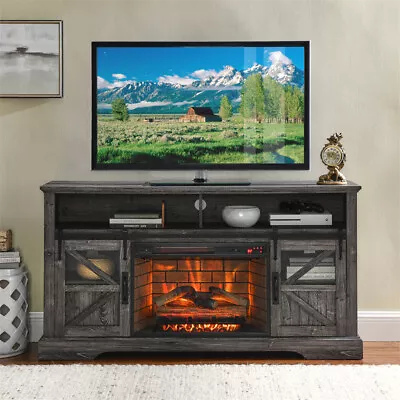 60  Electric Fireplace TV Stand W/Door Sensor & Remote Control For Up To 70  TVs • $359