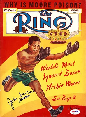 Archie Moore Autographed The Ring Magazine Cover  To John  PSA/DNA #S48866 • $49