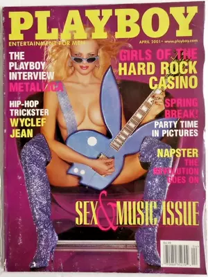 Playboy Magazine April 2001 - Metallica Interview - Wyclef Jean - Sex & Music • $11.69