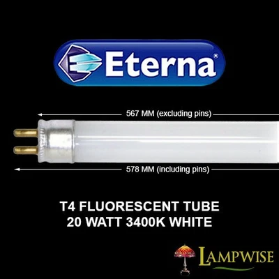 £14.95 • Buy Eterna N64/7 20W 567mm T4 Fluorescent Tube