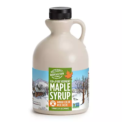 Butternut Mountain Farm Pure Vermont Maple Syrup Grade A Amber Color Rich Taste • $26.02