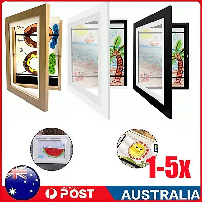 Kids Art Frames Photo Frame Drawing Portfolio Storage Artwork Display Frame 1-5x • $11.69