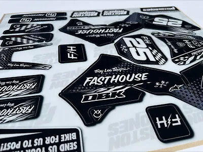 Losi Promx Pro Mx Rc Motorcycle Fasthouse Crf Ktm Rmz Yzf Kx Graphics Kit Decals • $65