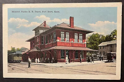 Missouri Pacific R R Depot Fort Scott Kansas Printed 1917 • $15.90