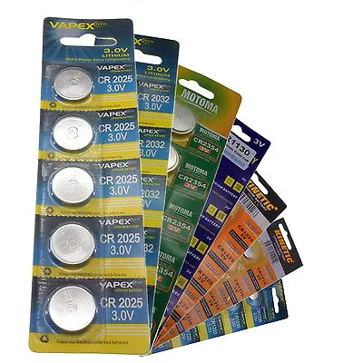 All Sizes Of 3V Lithium Watch Remotes Button Coin Cells CMOS Batteries VapexTech • £1.45
