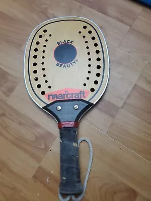 VINTAGE METAL EDGE Black Beauty BY MARCRAFT PADDLE RACQUET FREE SHIPPING!! • $35