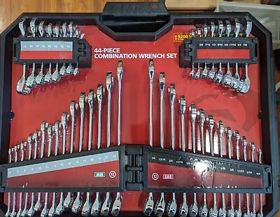 Husky Combination Wrench Set SAE And Metric Chrome Finish (44-Piece) NO TRAY • $75.89