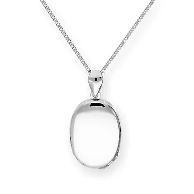 Sterling Silver 4 Photo Oval Family Locket On Chain 16 - 24 Inches • £57