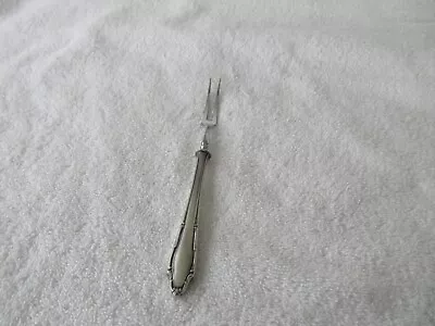 VINTAGE~~INOX Silverplate Handle Olive / Pickle 2 Prong Fork~CLEAN!! • $8.88