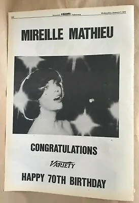 Mireille Mathieu Print Ad 1976 Original Vintage 70s Promo Poster Music Singer • $7.50