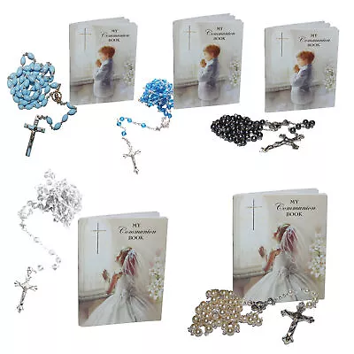 £8.29 • Buy First Holy Communion Gift Set Prayer Book And Rosary Beads - Choose Design