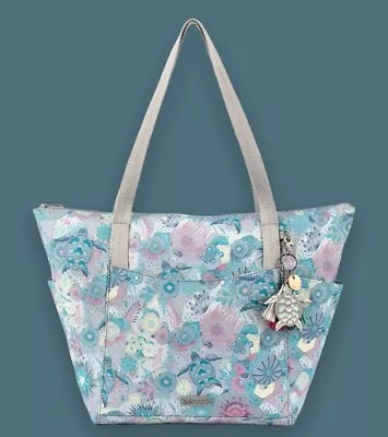 Sakroots Gray Seascape 15” Laptop Tote Supports Sustainability Turtles Coral • $103.18