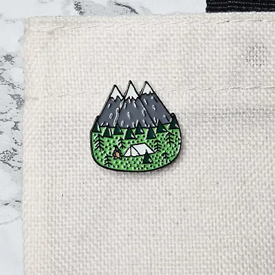 Get Lost Camping Pin Badge Outdoors Lover Gift Enamel Brooch Adventure Mountain • $3.67