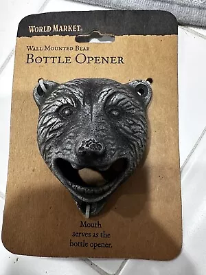 1x Bear Head Wall Mounted Bottle Opener For Beer Cap Coke Bottle Soda • $9.99