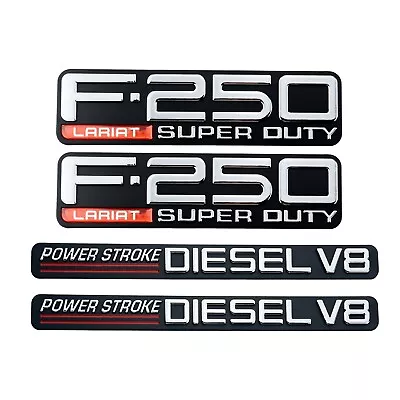 4x 1999-2001 F250 Lariat Super Duty PowerStroke Diesel V8 Fender Emblem  Bagde • $69.99