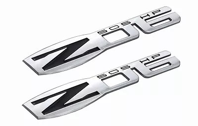 2Pcs OEM NEW Fender Emblem Z06 505HP Right Or Left 09-13 Corvette Black Chrome • $15.99