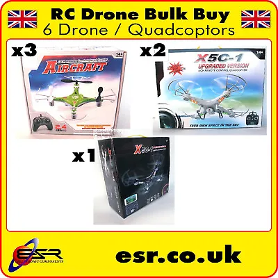 6 Pieces Mini Quadcopter Drone RCQC1 / RCQC2 / RCQC3 • £39.99