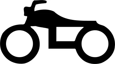 Motorcycle Symbol 1 Color Window Wall Vinyl Decal Sticker Printed • $4.70