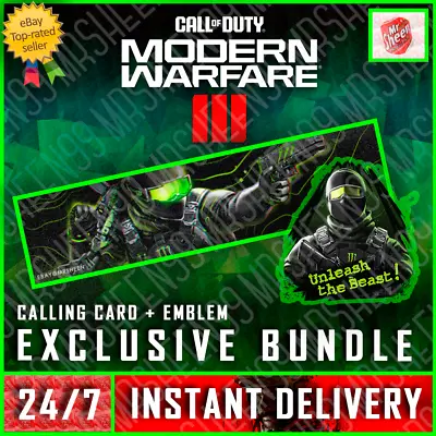 Call Of Duty Modern Warfare 3 - Trigger Finger Beast Calling Card Emblem Bundle • £19.99