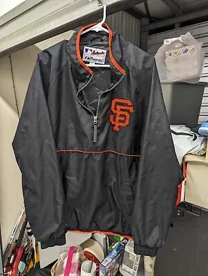 EUC Vintage Majestic 1998 San Francisco Giants Pullover Jacket Size Large L • $79.99