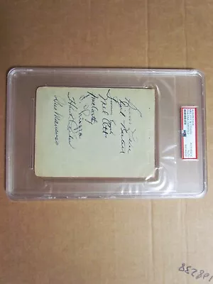 Mel Ott Joe McCarthy And Others Signed Album Page PSA Cert Encapsulated  • $1350