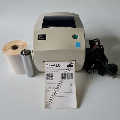 Zebra GC420t Thermal Label Printer With Ribbon PSU USB Cable 250 Labels 766 • £119