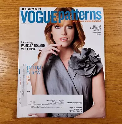 Sewing Today's Vogue Patterns Magazine Back Issue From February / March 2011 • $10.19