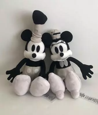 Disney Park 100 Years Mickey & Minnie Mouse Steamboat Willie Plush Set • $28