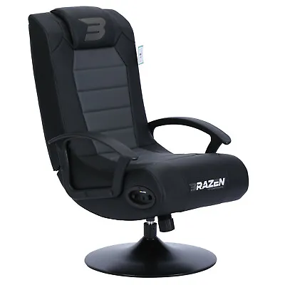 BraZen Bluetooth Gaming Chair - Fusion 2.1 Surround Sound Speakers - Grey • £139.95