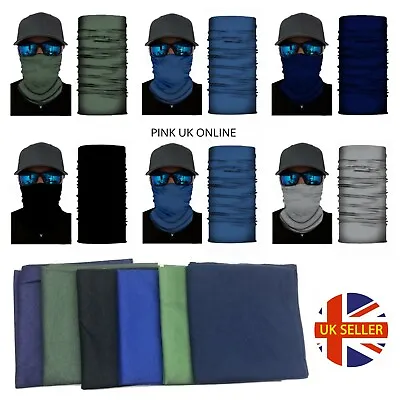 Plain Balaclava Neck Tube Scarf Bike Gaiter Snood Face Mask Warmer Bandana Adult • £3.49