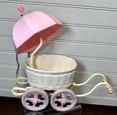 Vintage My Little Pony Baby White Buggy Stroller Carriage Umbrella Hasbro 1985 • $20.25