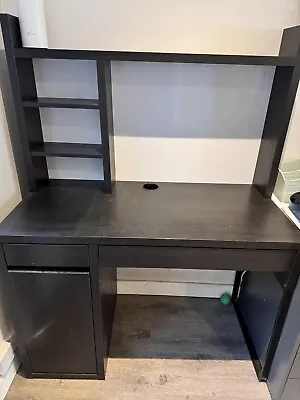 IKEA MICKE Black Desk With Add On Unit. • £70