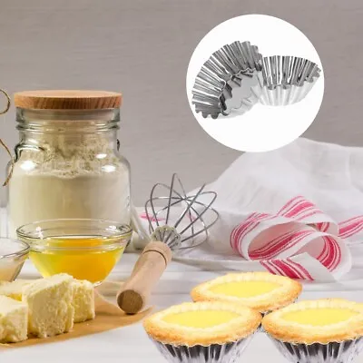 £7.71 • Buy  6 Pcs Aluminum Cupcake Foil Egg Tart Cups Muffin Paper Cases Pie Reusable