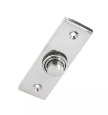 Solid Chrome Door Bell Chime Push Button Press • £6.39