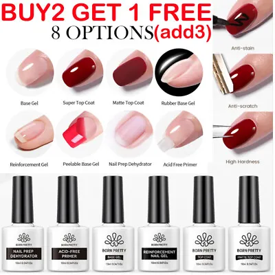 BORN PRETTY Base Coat Top Coat Matte Top Coat Nail Gel Polish Soak Off UV LED AU • $6.64