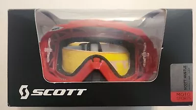 NEW! Scott Hustle Goggle Red 13 Rouge 13 Motocross Dirt Bike ATV Moto Sport  • $39.99