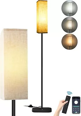 CRLL Floor Lamp For Living Room Modern Standing Lamps With Remote Foot Switch • £32.99