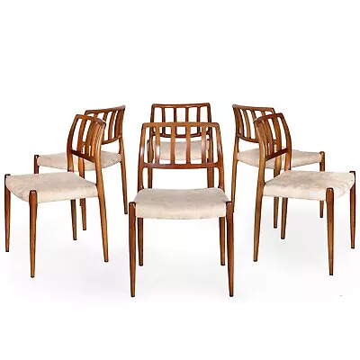 Danish Modern Set Of 6 Model 83 Rosewood Dining Chairs By J.L. Møbler • $7800