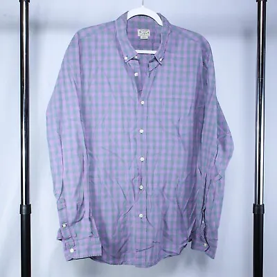 J CREW Mens Tailored Fit Lightweight Purple Long Sleeve Shirt Sz XL Button Down • $19.99