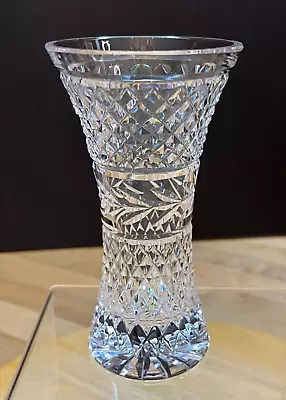 Irish Waterford Crystal Glandore Flower Vase 6  Tall Thin Mouth - Excellent • $42.95